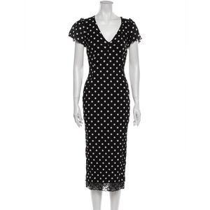 Dolce Gabbana silk polka dot dress 8 like new